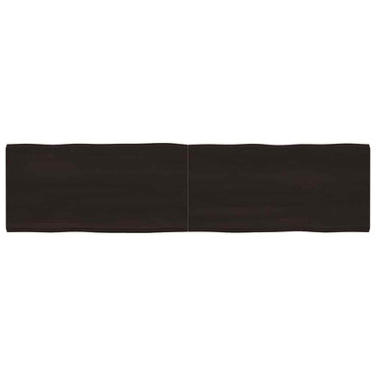 vidaXL Table Top Dark Brown 200x50x(2-6) cm Live Edge