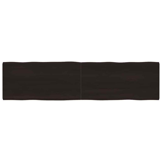 vidaXL Table Top Dark Brown 200x50x(2-6) cm Live Edge