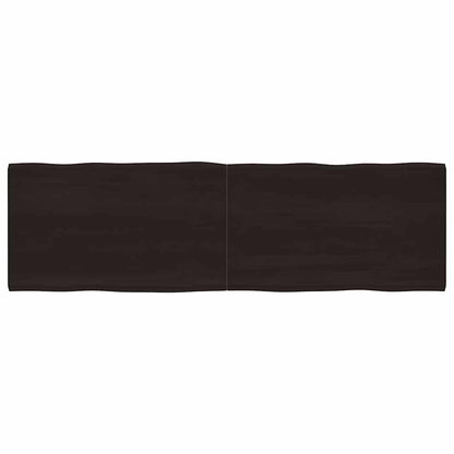 vidaXL Table Top Dark Brown 200x60x(2-6) cm Treated Solid Wood Live Edge