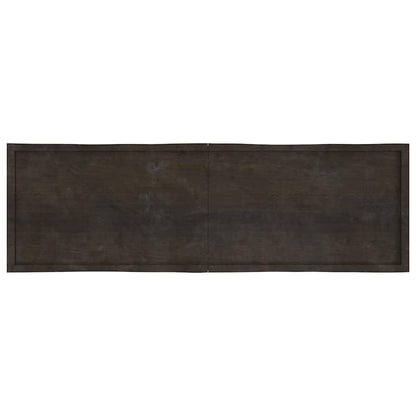 vidaXL Table Top Dark Brown 200x60x(2-6) cm Treated Solid Wood Live Edge