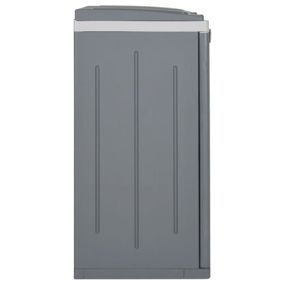 vidaXL Trash Bin with 2 Doors Grey 65x45x88 cm PP