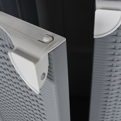 vidaXL Trash Bin with 2 Doors Grey 65x45x88 cm PP