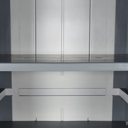 vidaXL Garden Storage Cabinet Grey 65x45x172 cm PP Rattan