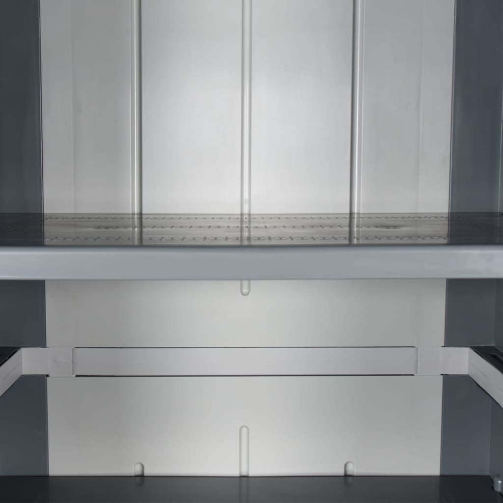 vidaXL Garden Storage Cabinet Grey 65x45x172 cm PP Rattan