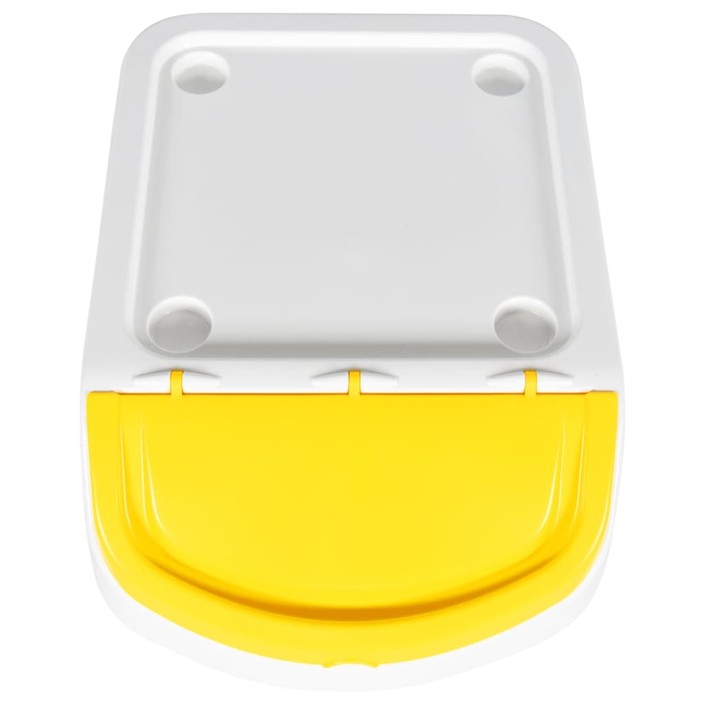 vidaXL Stackable Waste Bins with Lids 3 pcs White PP 120 L