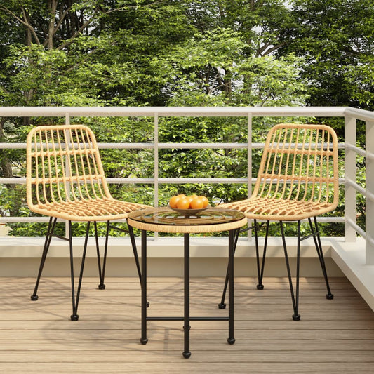 vidaXL Garden Dining Set | Black | Steel | Compact | Durable | Garden Dining Set