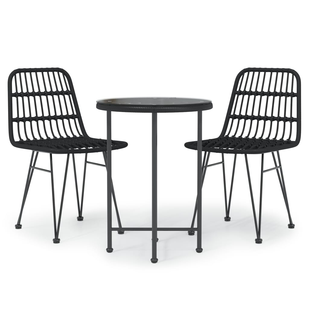 vidaXL Garden Dining Set | Black