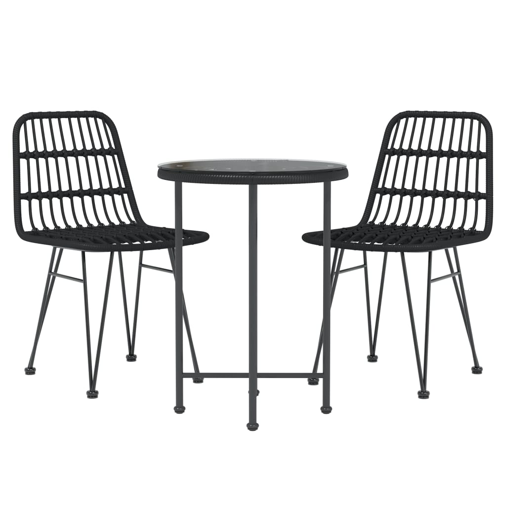 vidaXL Garden Dining Set | Black