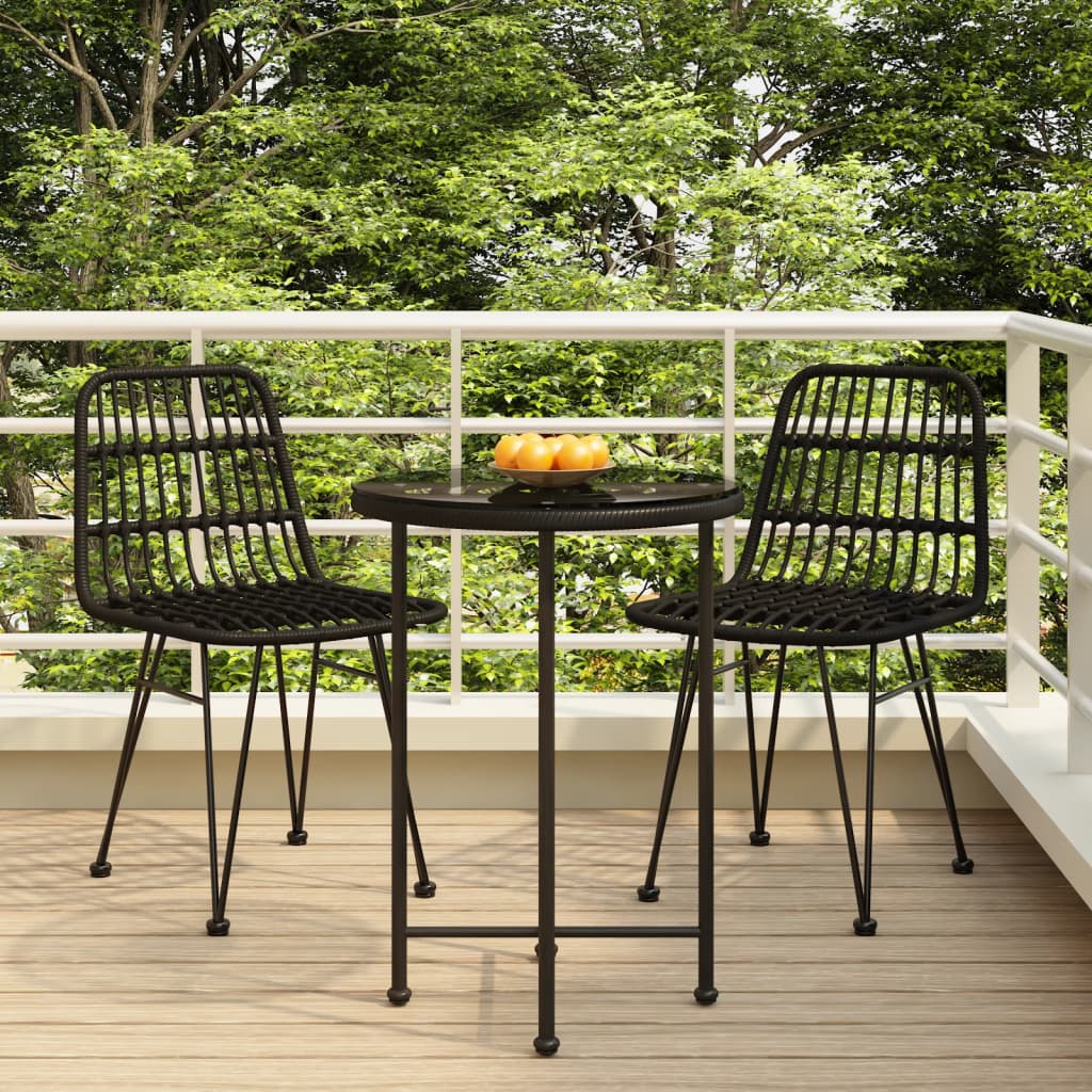 vidaXL Garden Dining Set | Black