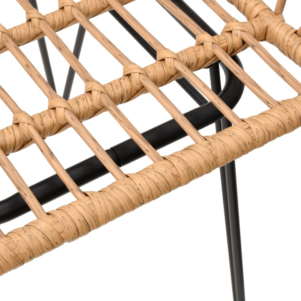 vidaXL Garden Dining Set | Black | Poly Rattan | Medium | Ergonomic