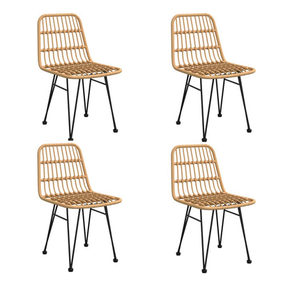 vidaXL Garden Dining Set | Black | Poly Rattan | Medium | Tough