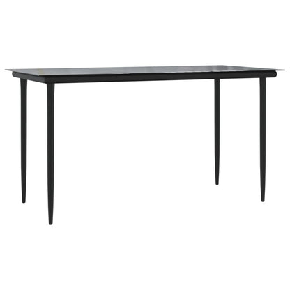vidaXL Garden Dining Set | Black | Steel | Medium | Durable | Garden Dining Set