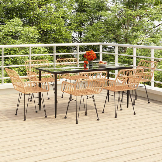 vidaXL Garden Dining Set | Black