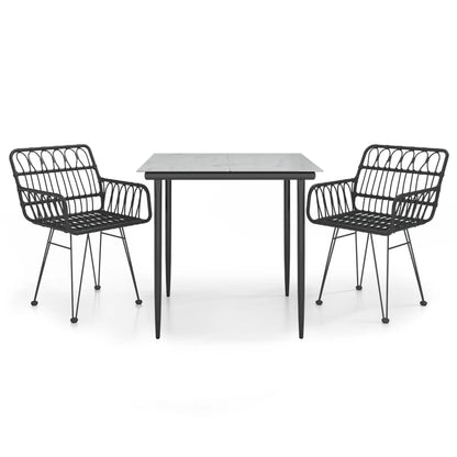 vidaXL Garden Dining Set | Black