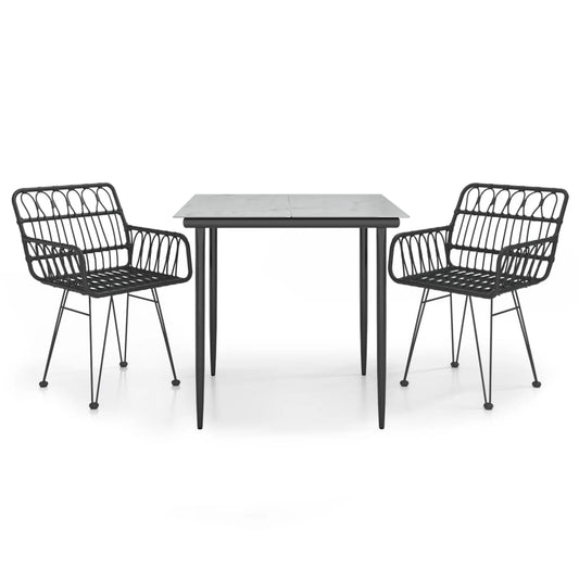 vidaXL Garden Dining Set | Black
