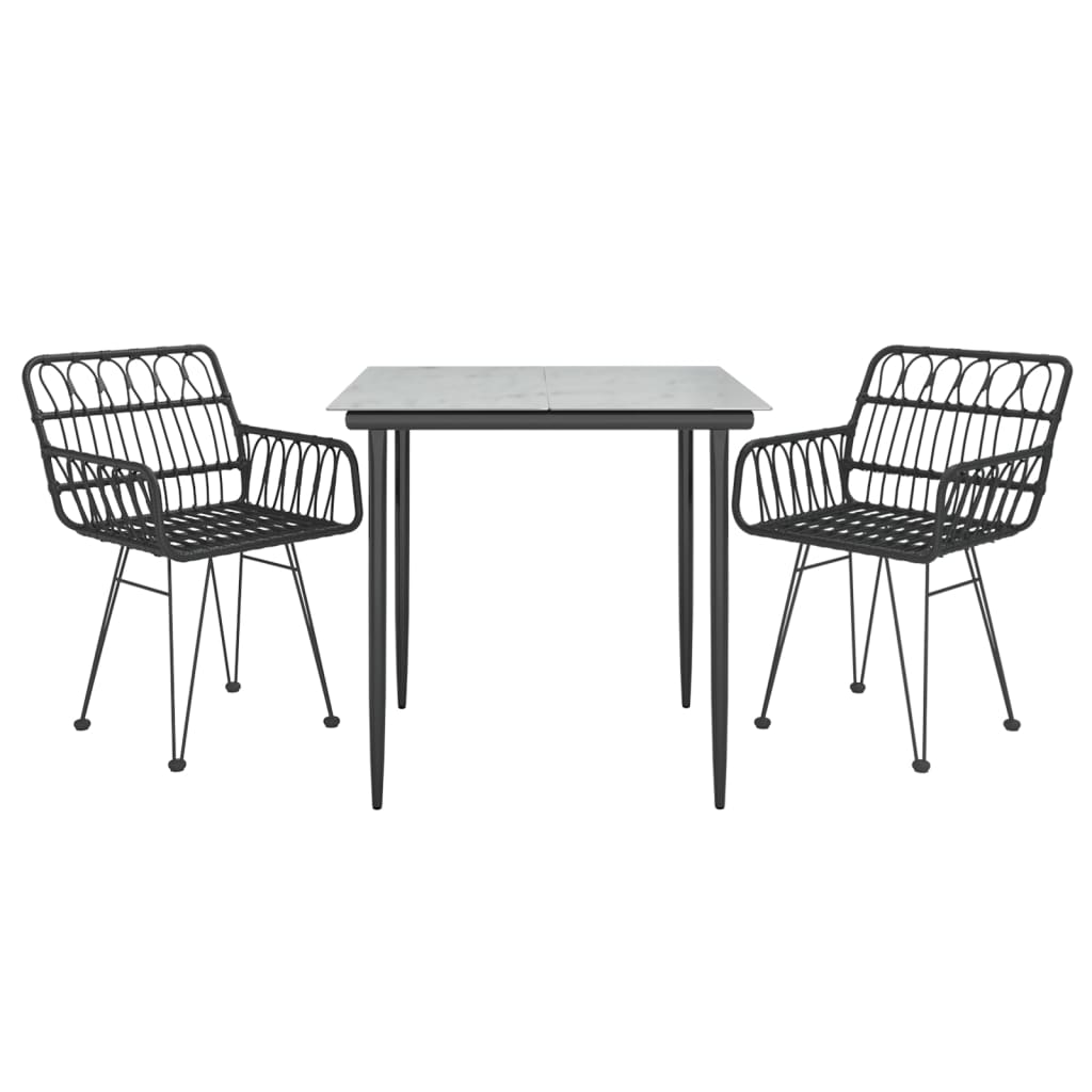 vidaXL Garden Dining Set | Black