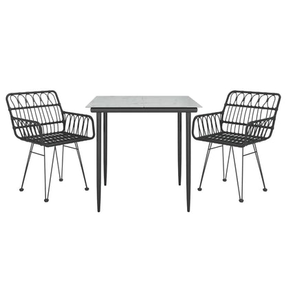 vidaXL Garden Dining Set | Black