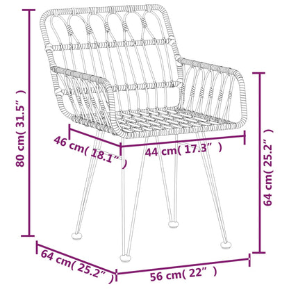vidaXL Garden Dining Set | Black