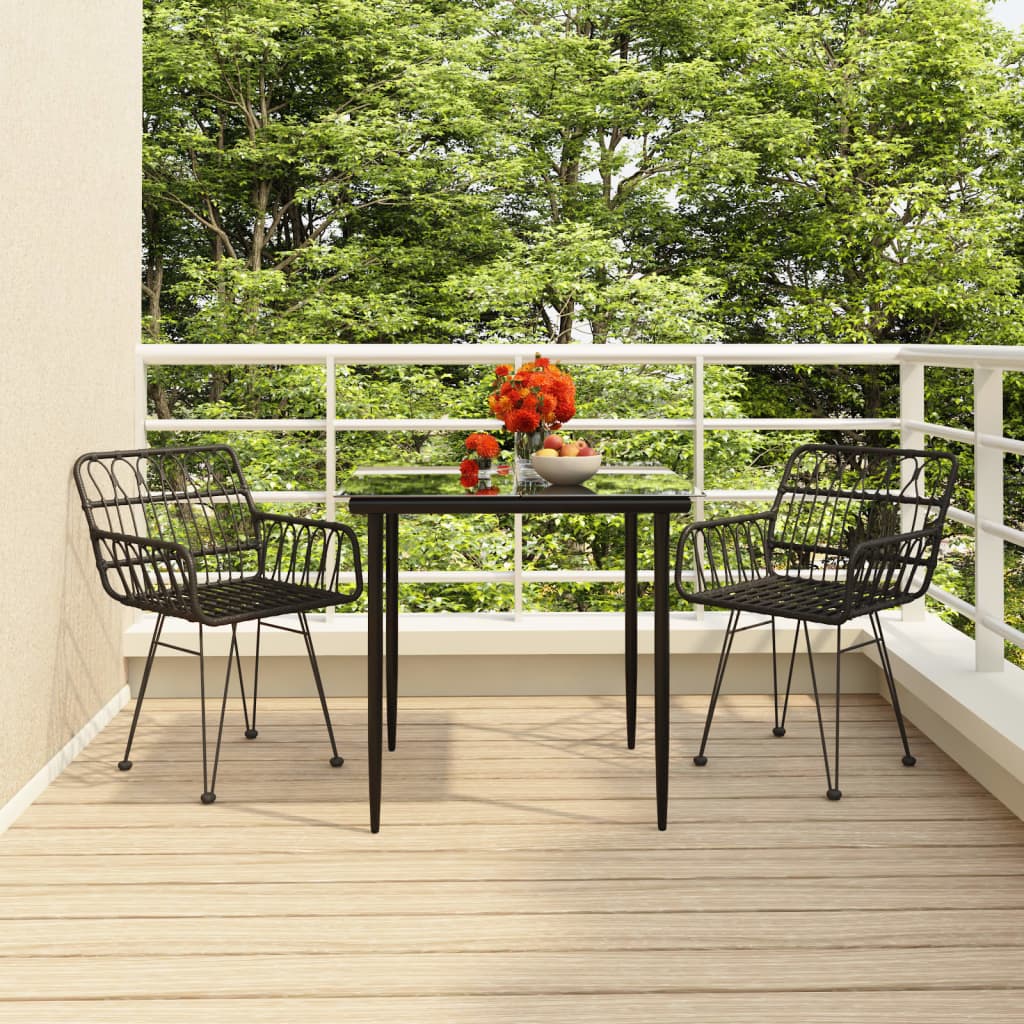 vidaXL Garden Dining Set | Black