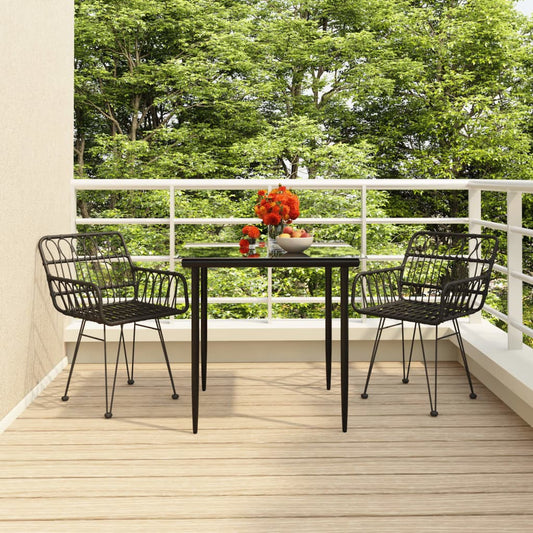 vidaXL Garden Dining Set | Black