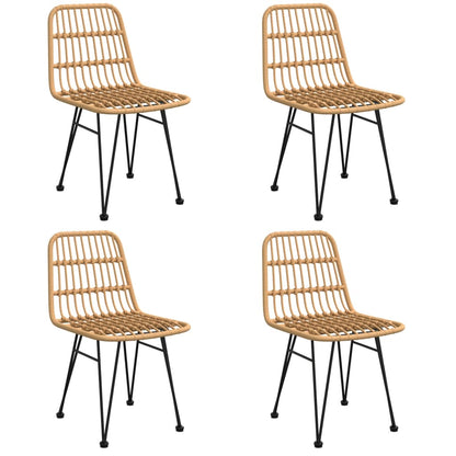 vidaXL 5 Piece Garden Dining Set Poly Rattan