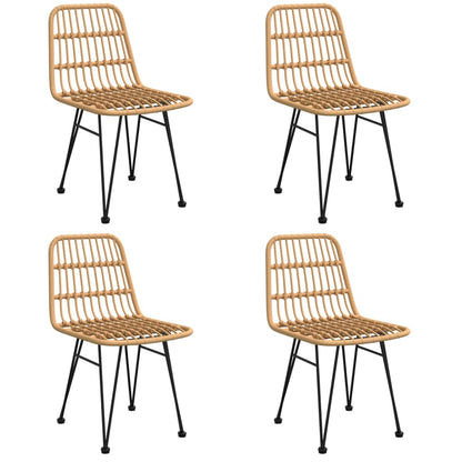 vidaXL 5 Piece Garden Dining Set Poly Rattan