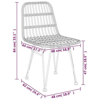 vidaXL 5 Piece Garden Dining Set Poly Rattan