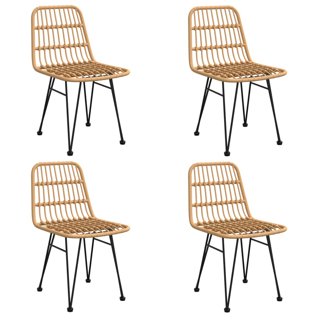 vidaXL 5 Piece Garden Dining Set Poly Rattan