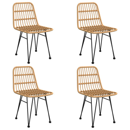 vidaXL 5 Piece Garden Dining Set Poly Rattan