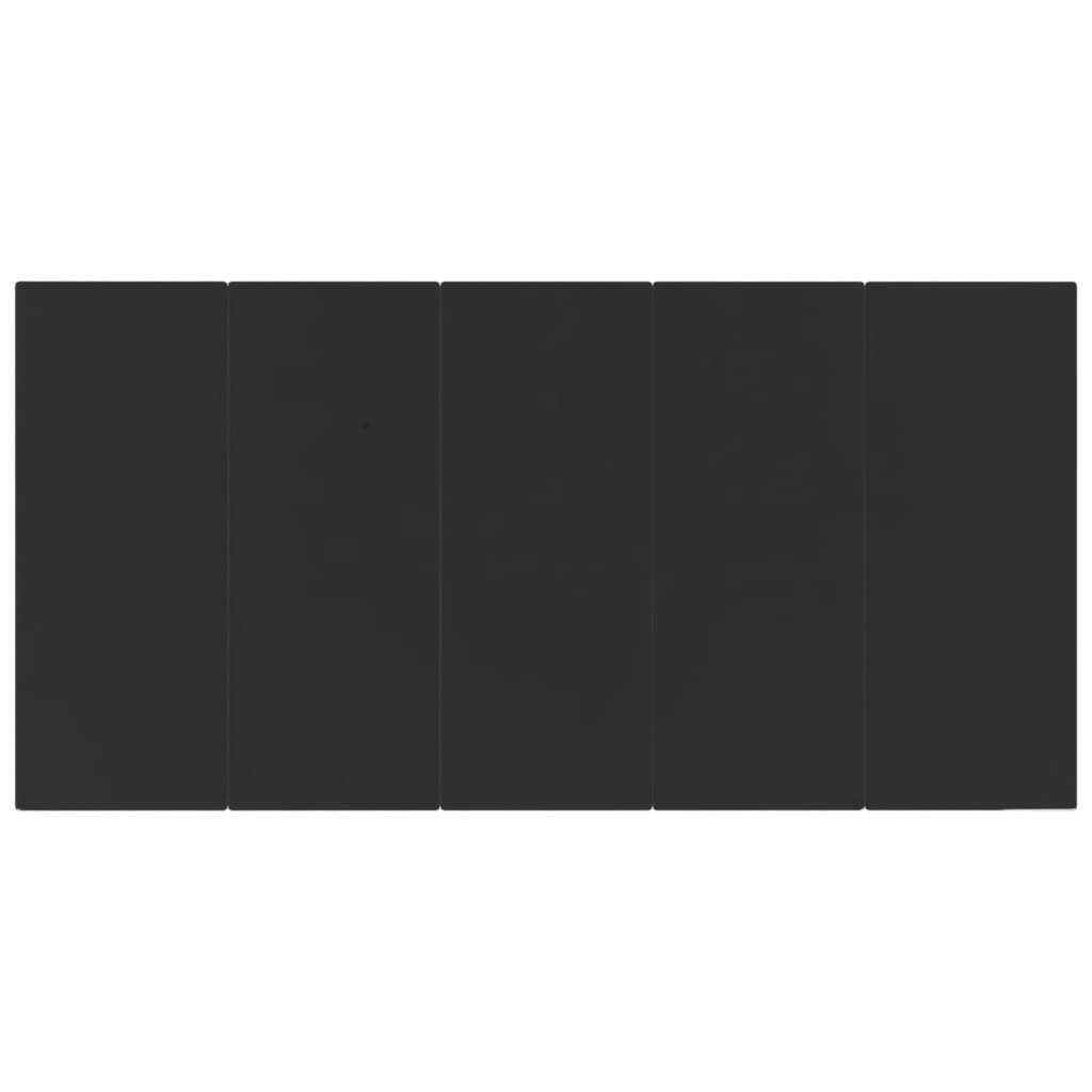 vidaXL 9 Piece Garden Dining Set Black Poly Rattan