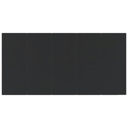 vidaXL 9 Piece Garden Dining Set Black Poly Rattan