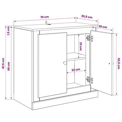 vidaXL Sideboards 3 pcs Sonoma Oak Engineered Wood