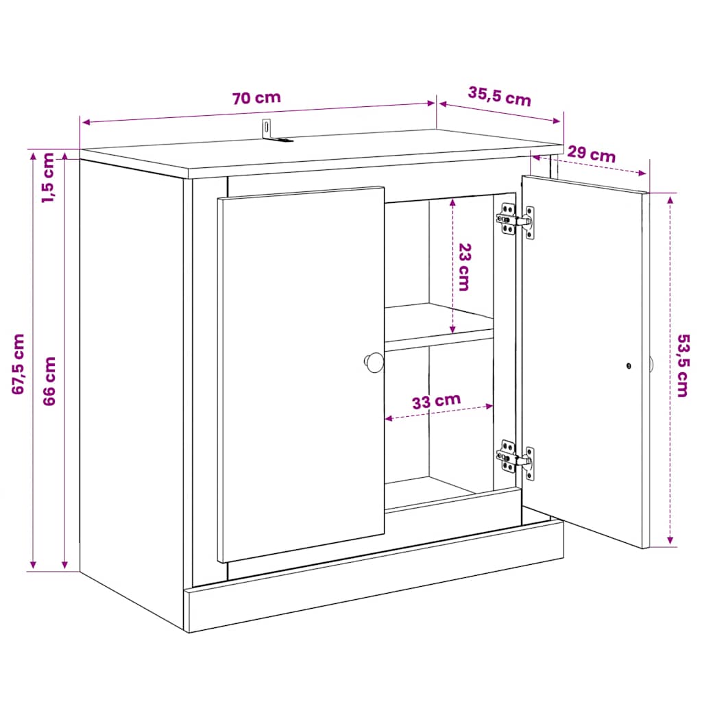 vidaXL Sideboards 3 pcs Concrete Grey Engineered Wood