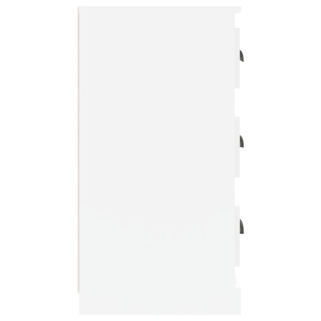 vidaXL Sideboard | Set of 2 | High Gloss White | Engineered Wood | Medium