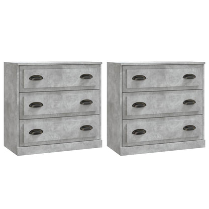 vidaXL Sideboard | Set of 2 | Concrete grey | Engineered wood | Medium