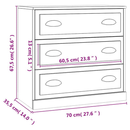 vidaXL Sideboards 2 pcs Concrete Grey Engineered Wood