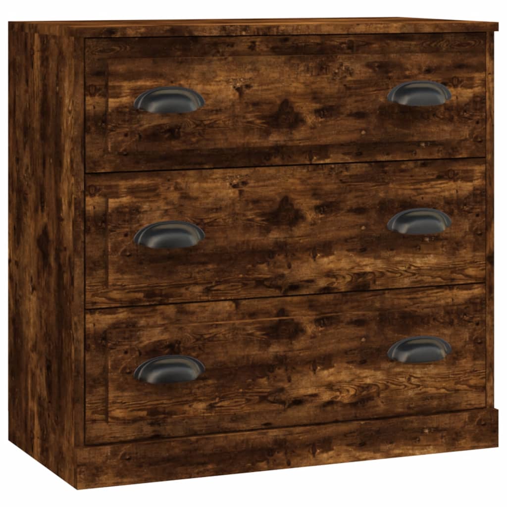 vidaXL Sideboards 2 pcs Smoked Oak Engineered Wood