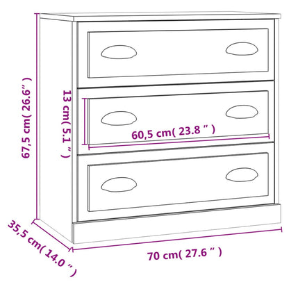 vidaXL Sideboards 2 pcs Smoked Oak Engineered Wood