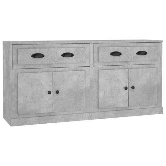 vidaXL Sideboards 2 pcs Concrete Grey Engineered Wood