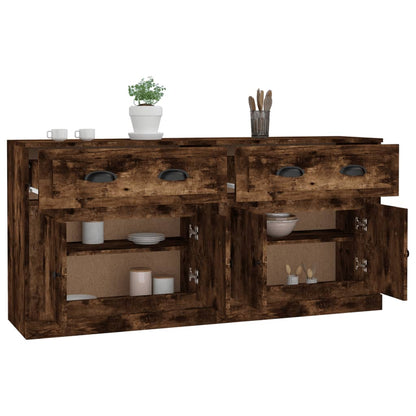 vidaXL Sideboards 2 pcs Smoked Oak Engineered Wood
