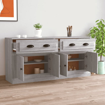 vidaXL Sideboards 2 pcs Grey Sonoma Engineered Wood