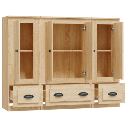 vidaXL Highboards 3 pcs Sonoma Oak Engineered Wood