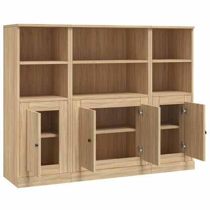 vidaXL Highboards 3 pcs Sonoma Oak Engineered Wood