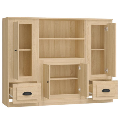 vidaXL Highboards 3 pcs Sonoma Oak Engineered Wood