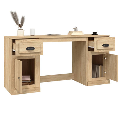 vidaXL Desk with Cabinet Sonoma Oak Engineered Wood