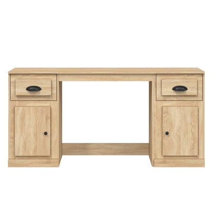 vidaXL Desk with Cabinet Sonoma Oak Engineered Wood