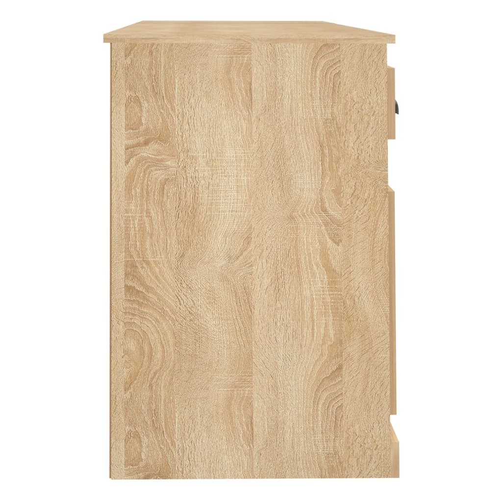 vidaXL Desk with Cabinet Sonoma Oak Engineered Wood
