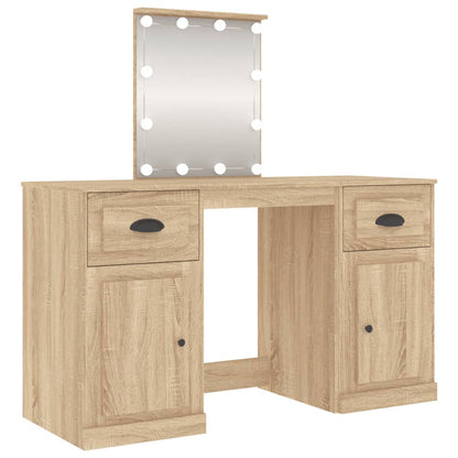 vidaXL Dressing Table | Sonoma oak | Engineered wood | 130x50x132.5 cm
