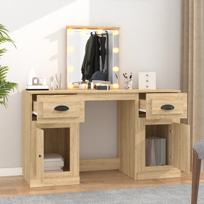 vidaXL Dressing Table | Sonoma oak | Engineered wood | 130x50x132.5 cm