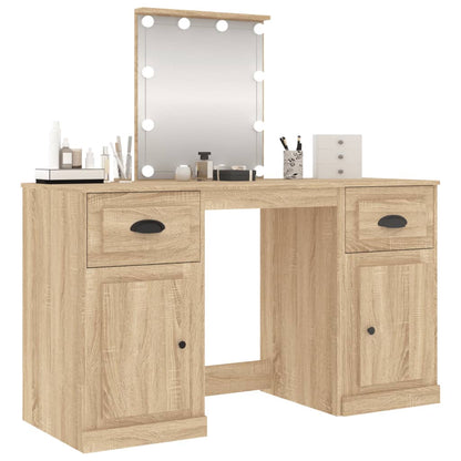 vidaXL Dressing Table | Sonoma oak | Engineered wood | 130x50x132.5 cm